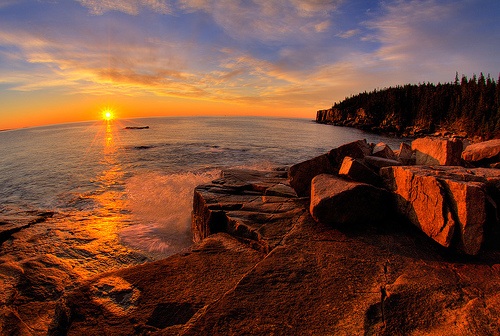 National Parks and Parkways of the East- Acadia Sunrise- www.afriendafar.com #maine #acadianp