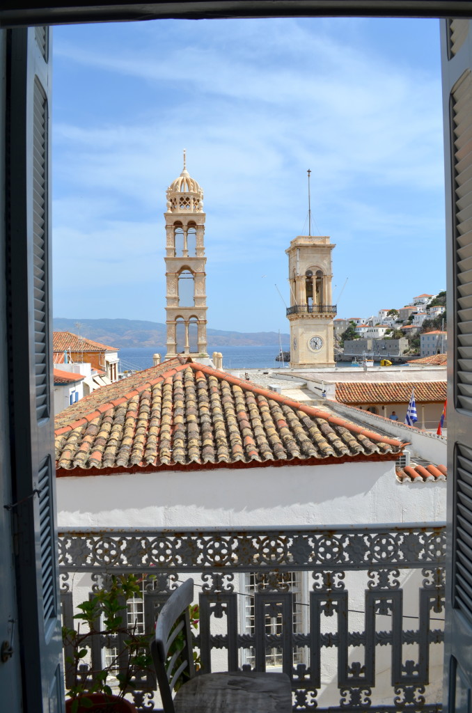 The Hydra Trading Company- View out the Shop's Window- www.afriendafar.com #hydra #shopping #greece