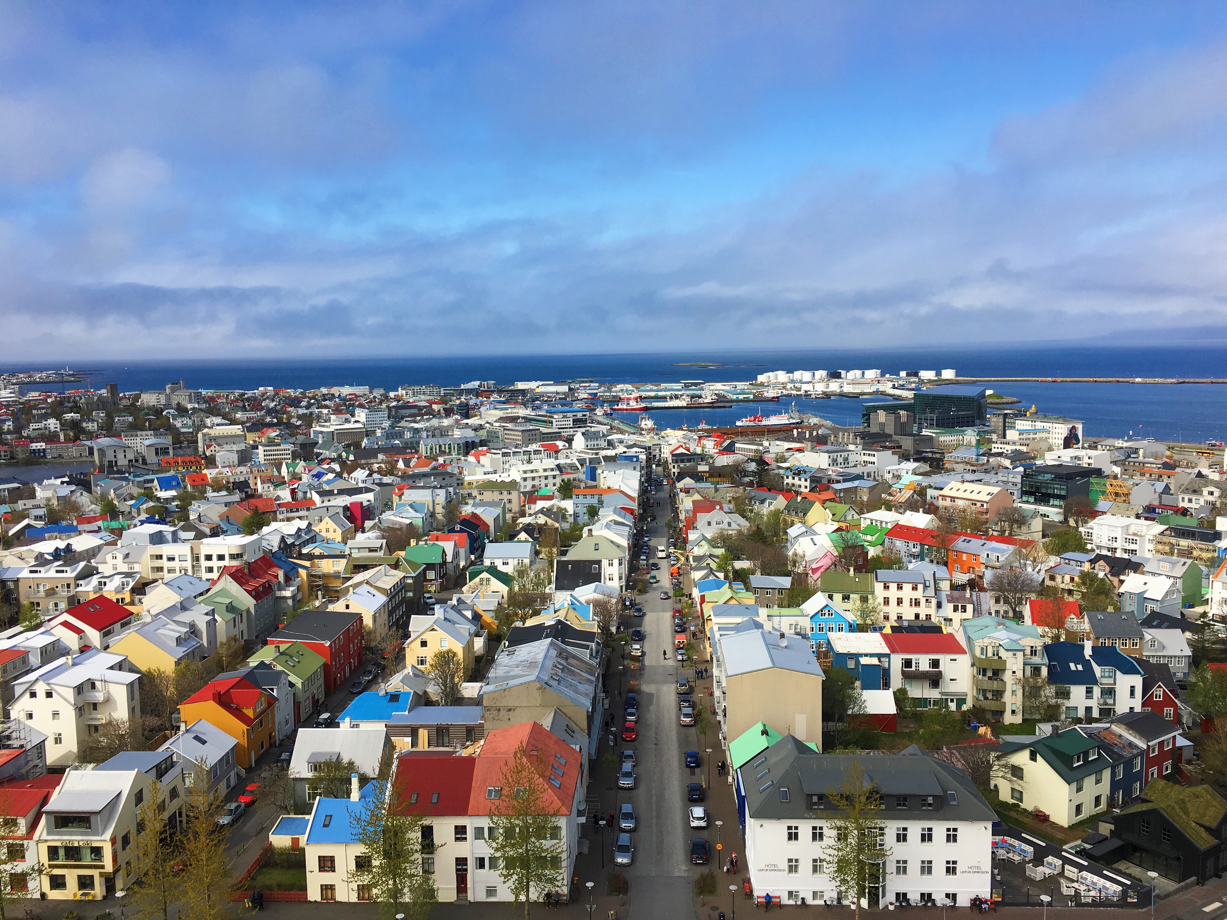 View from Hallgrímskirkja in Reykjavík- www.afriendafar.com #iceland #Reykjavík #Hallgrímskirkja 