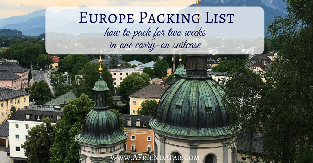 Europe Packing List - AFriendAfar.com