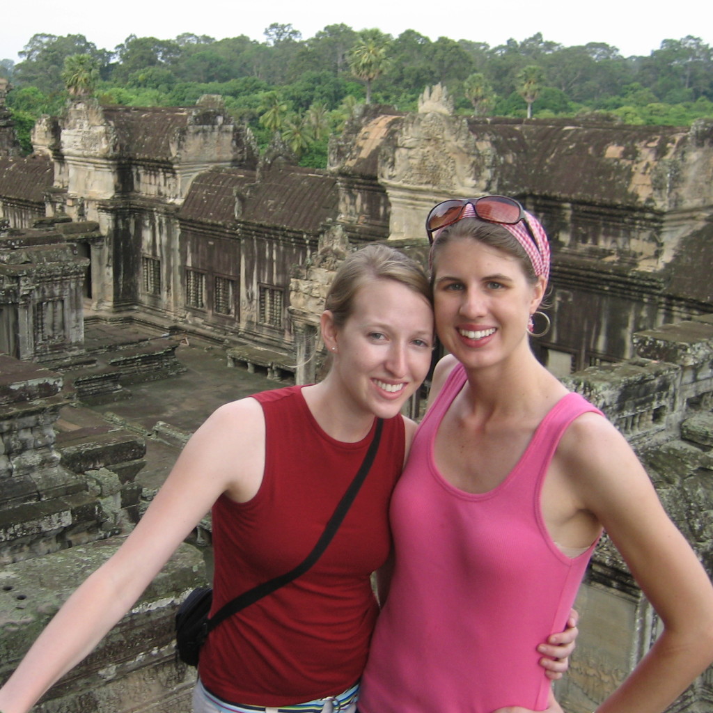 Stephanie and Meagan at Angkor
