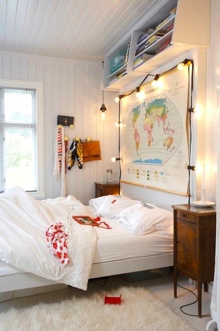 Maps as Decor - Headboard - www.AFriendAfar.com